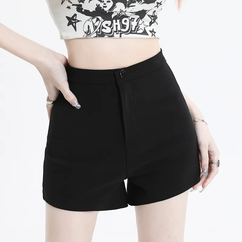 MA JOURNEE Denim Shorts Women's Black-3