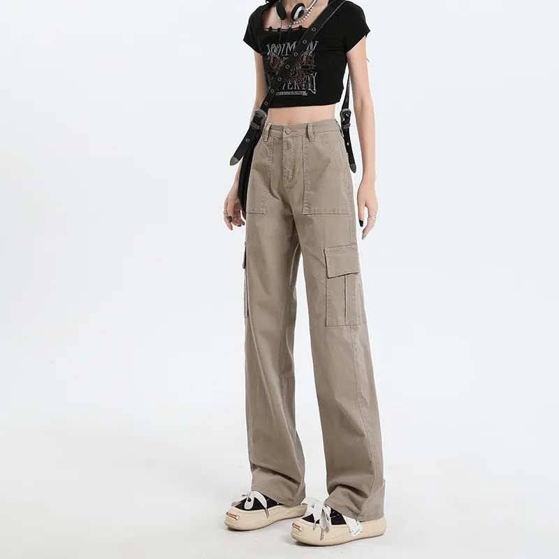 MA JOURNEE Cargo Pants Women's Khaki-3