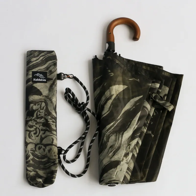 RABBITUU Rabbit Film Collaboration [Bug Master STACHE] Designer Original Umbrella For Men Trendy Two Fold Umbrella-4