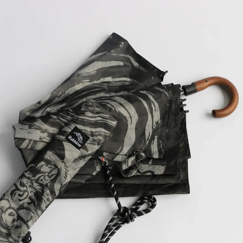 RABBITUU Rabbit Film Collaboration [Bug Master STACHE] Designer Original Umbrella For Men Trendy Two Fold Umbrella-2