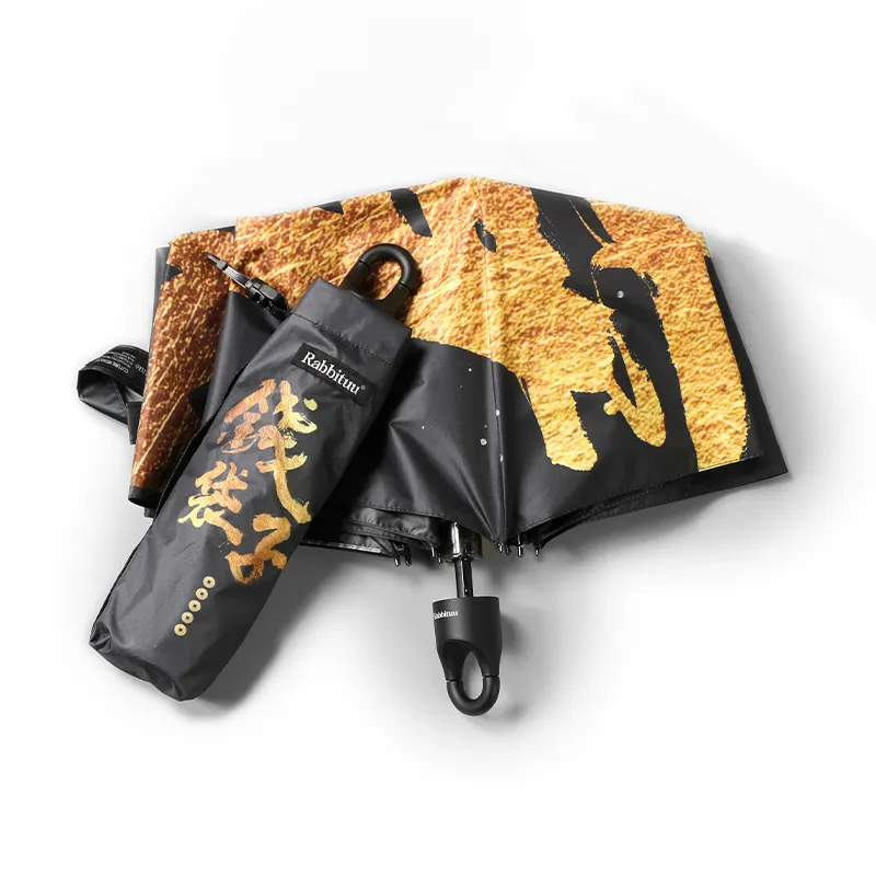 RABBITUU Fortune Attracting Sun Umbrella, Sun Protection, Portable, Foldable, Sun And Rain Dual Use Umbrella-2