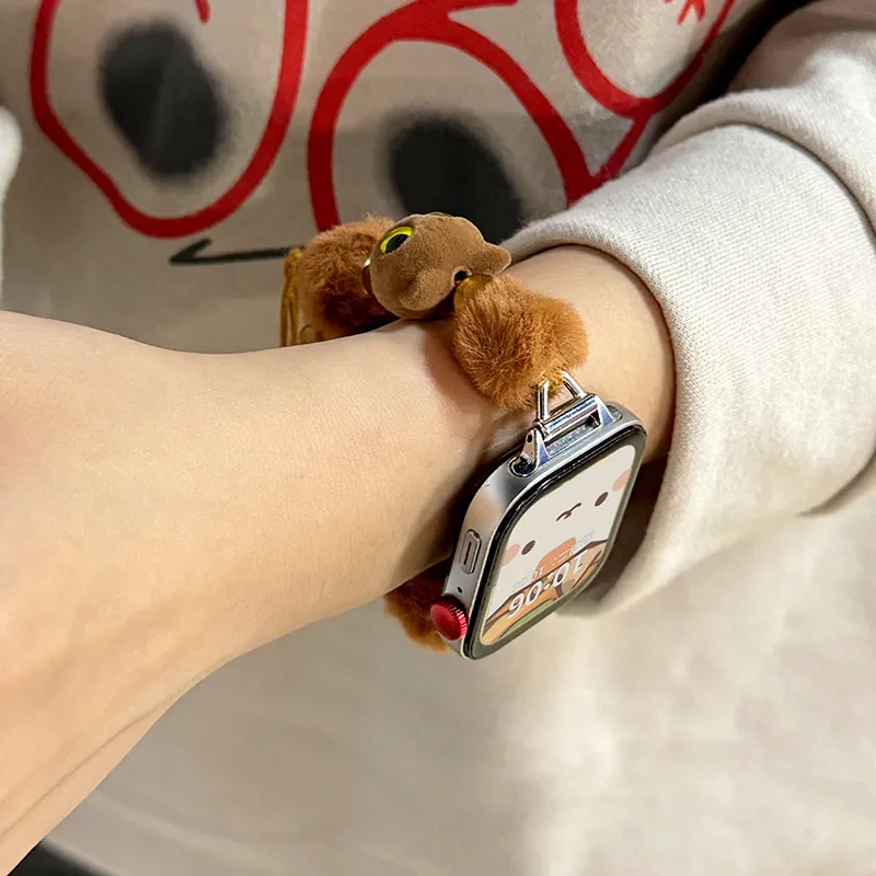 Mr. Strap Watch Band Huawei Compatibility Beads Plush Material-3
