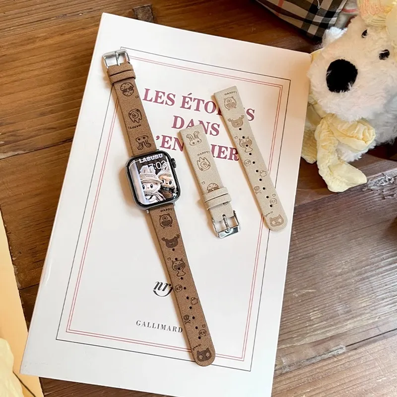 Mr. Strap Watch Band Apple Compatibility Suede Material-3