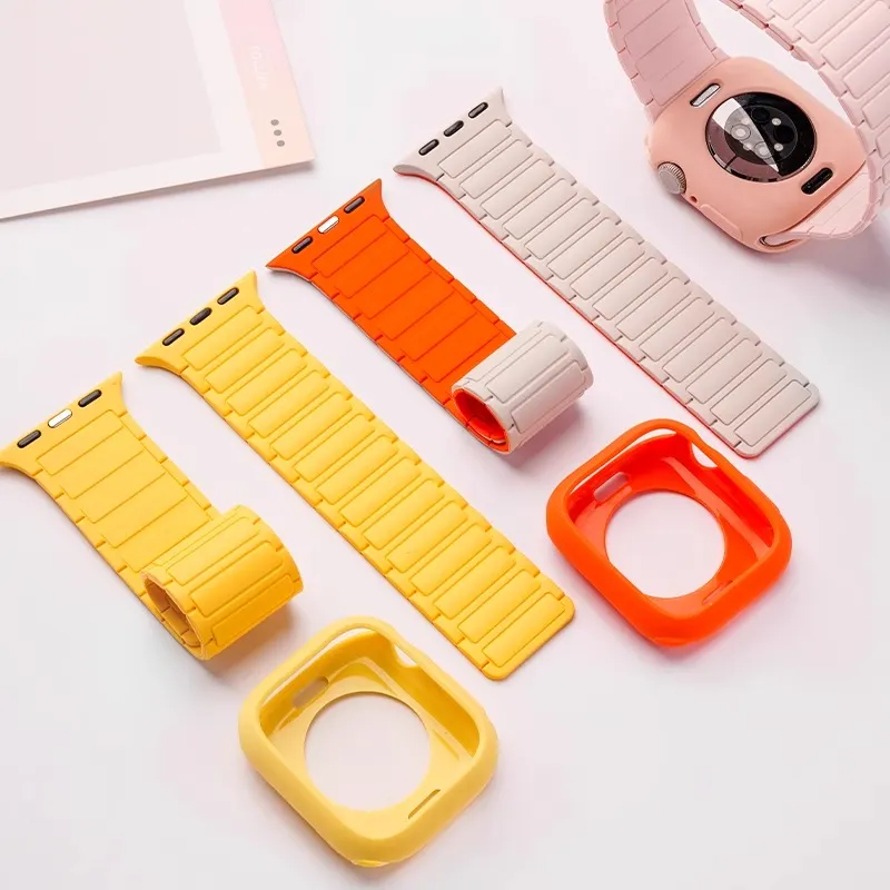 Mr. Strap Watch Band Apple Compatibility Silicone Material-4
