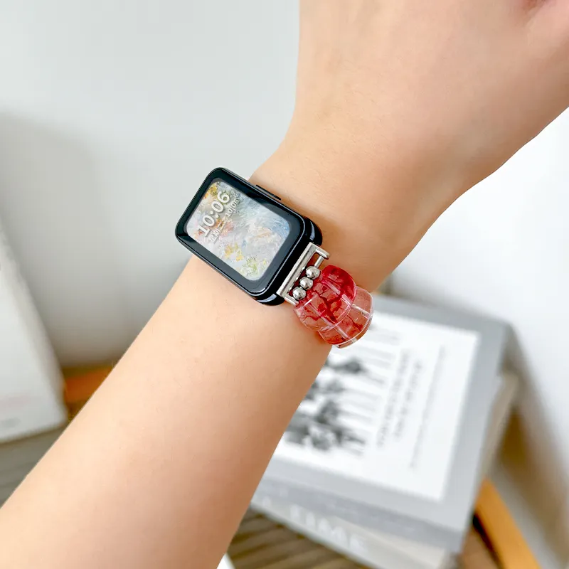 Mr. Strap Compatible With Wristband B4/b3 Strap Crystal Block Beads Smart Bracelet Elastic String Bracelet-5
