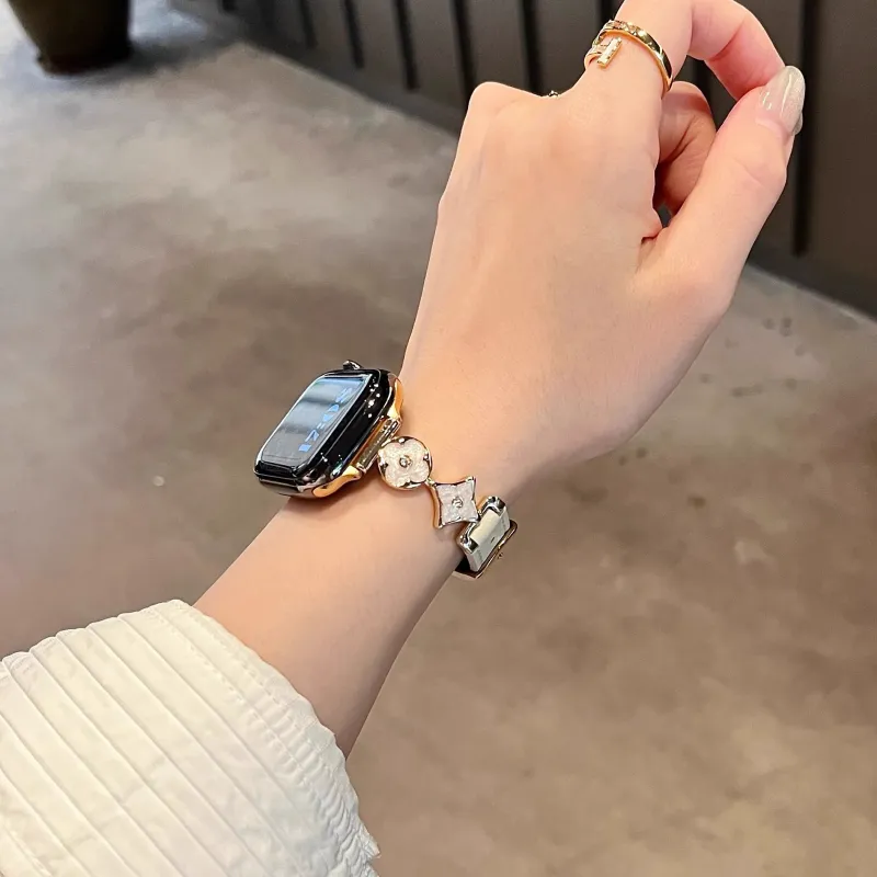 Mr. Strap Watch Bands Apple Compatibility 145~200mm Artificial Leather Material-3