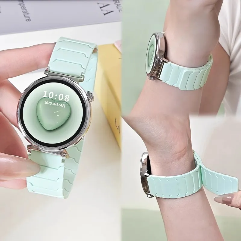 Mr. Strap Watch Band Huawei Compatibility 215m Silicone Material-2