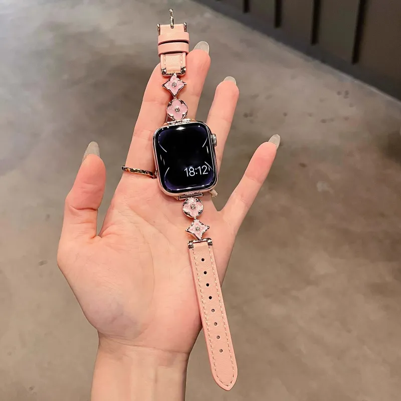 Mr. Strap Watch Bands Apple Compatibility 145~200mm Artificial Leather Material-7