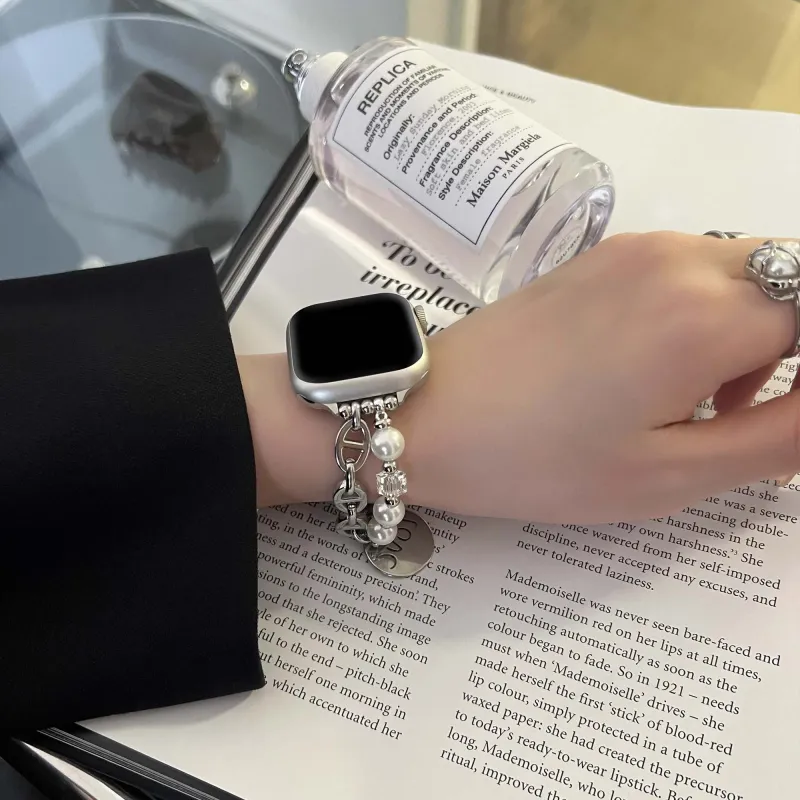 Mr. Strap Watch Band Apple Compatibility Pearl Material-4