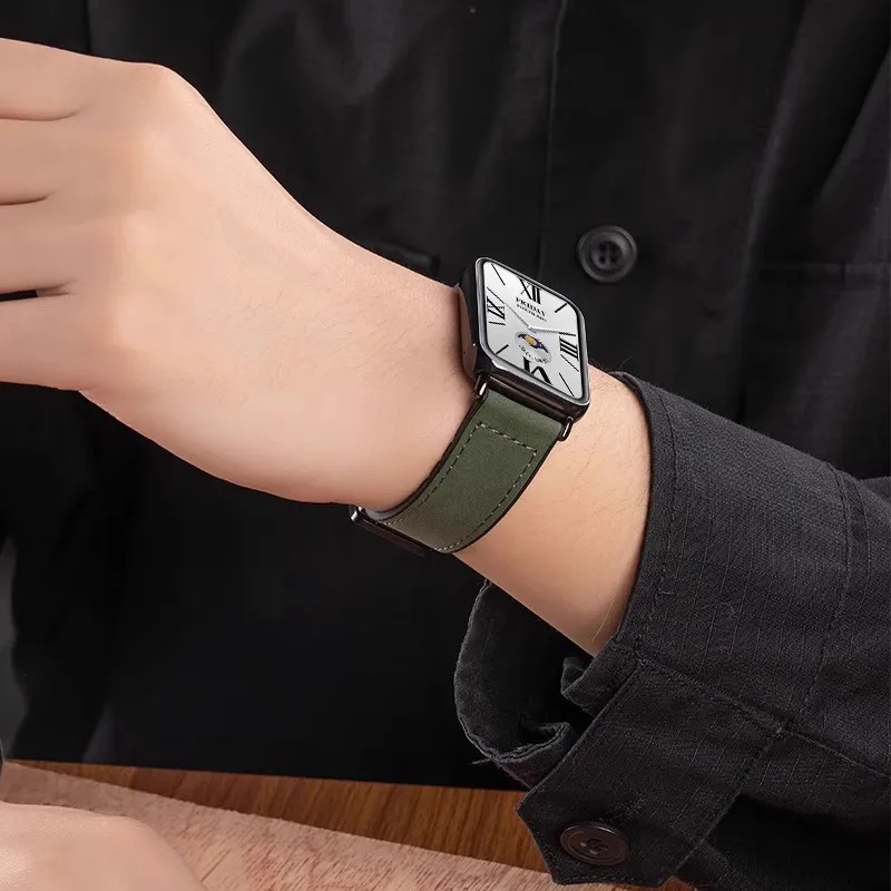 Mr. Strap Xiaomi Compatibility Watch Band 13.5cm~18cm Crazy Horse Print Material-7