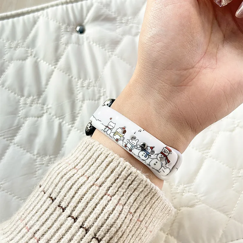 Mr. Strap Watch Band Xiaomi Red Beige Compatibility Silicone Material-2