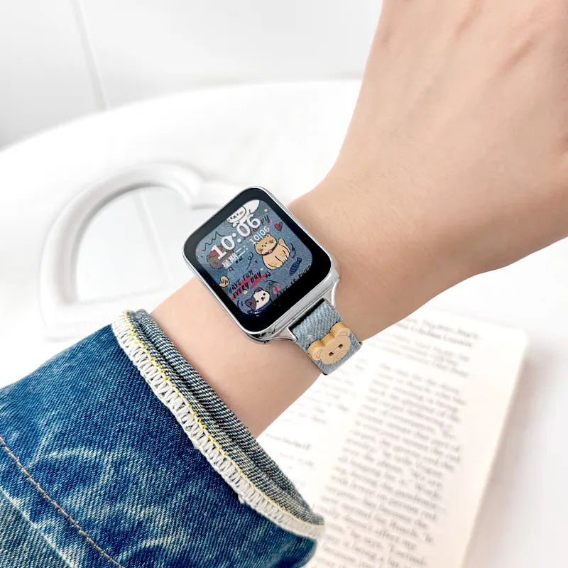 Mr. Strap Watch Bands Xiaomi Compatibility 185mm Denim Material-9