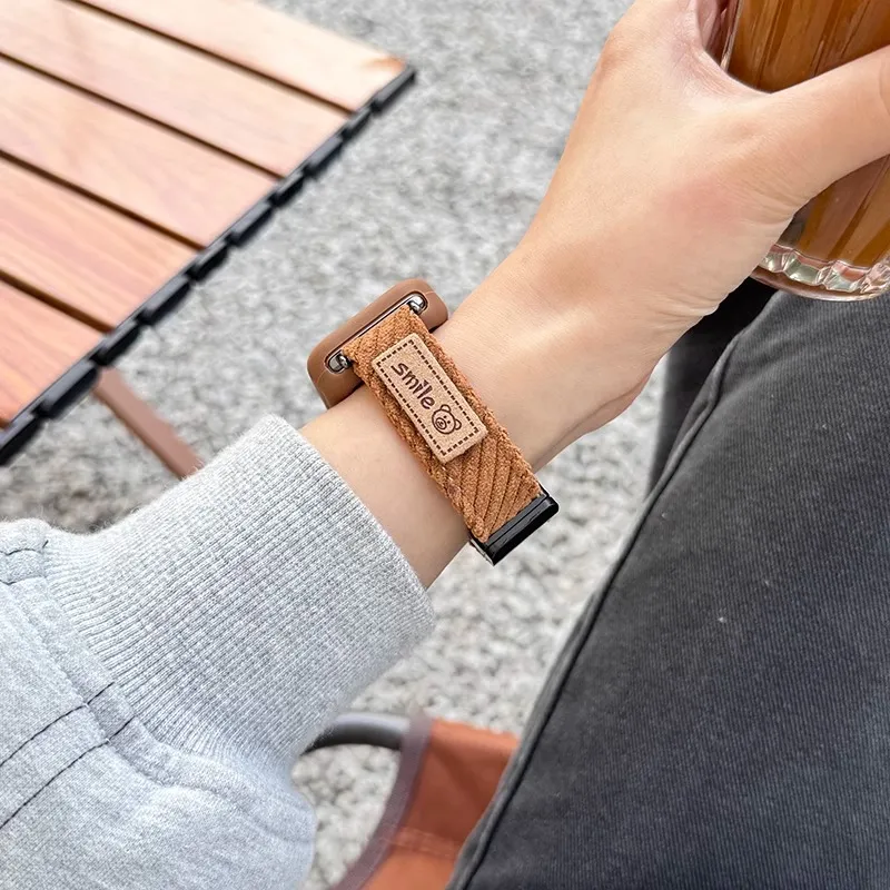 Mr. Strap Xiaomi Compatibility Watch Band Corduroy Material-3