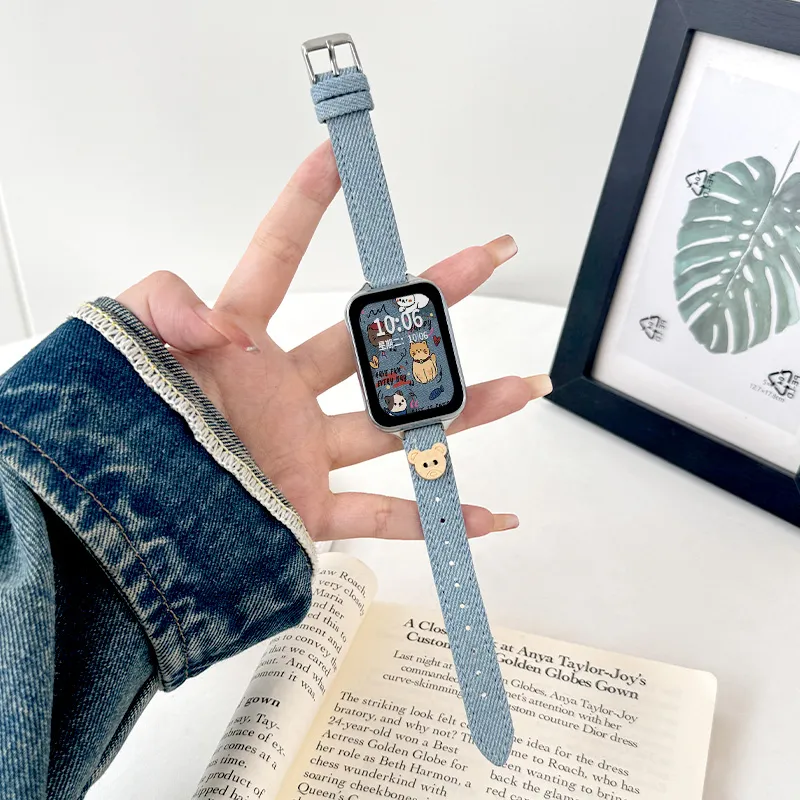 Mr. Strap Watch Bands Xiaomi Compatibility 185mm Denim Material-7