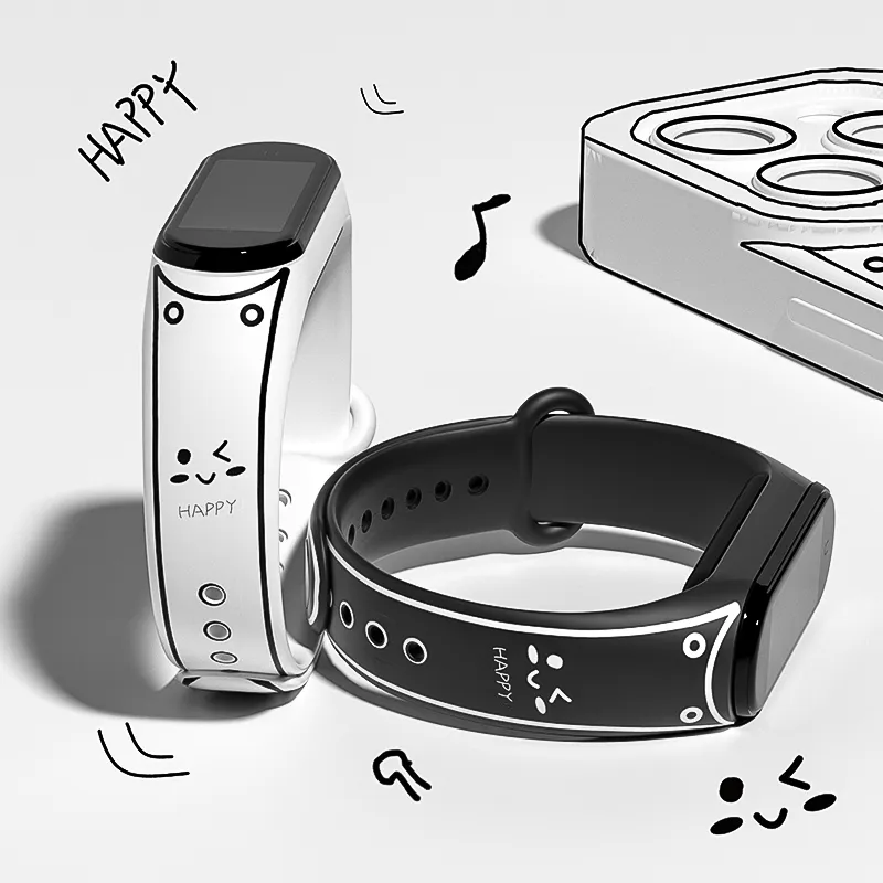 Mr. Strap Watch Bands Xiaomi Compatibility 210mm Silicone Material-3