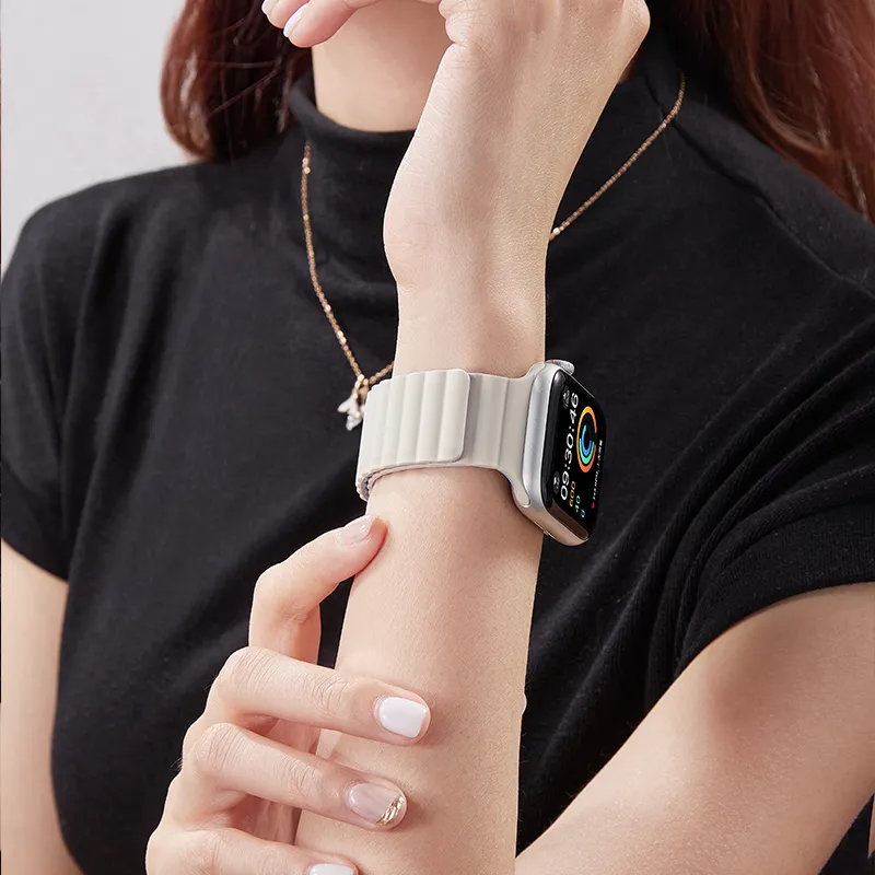 Mr. Strap Watch Bands Apple Compatibility 217mm Silicone Material-7