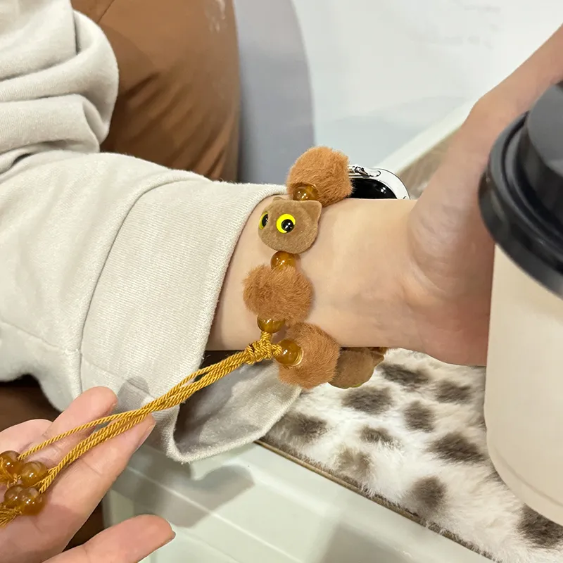 Mr. Strap Watch Band Huawei Compatibility Beads Plush Material-7