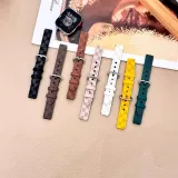 Mr. Strap Compatibility Huawei Watch Fit 3/Fit 2 Strap Square Print Loop Buckle Leather Wristband