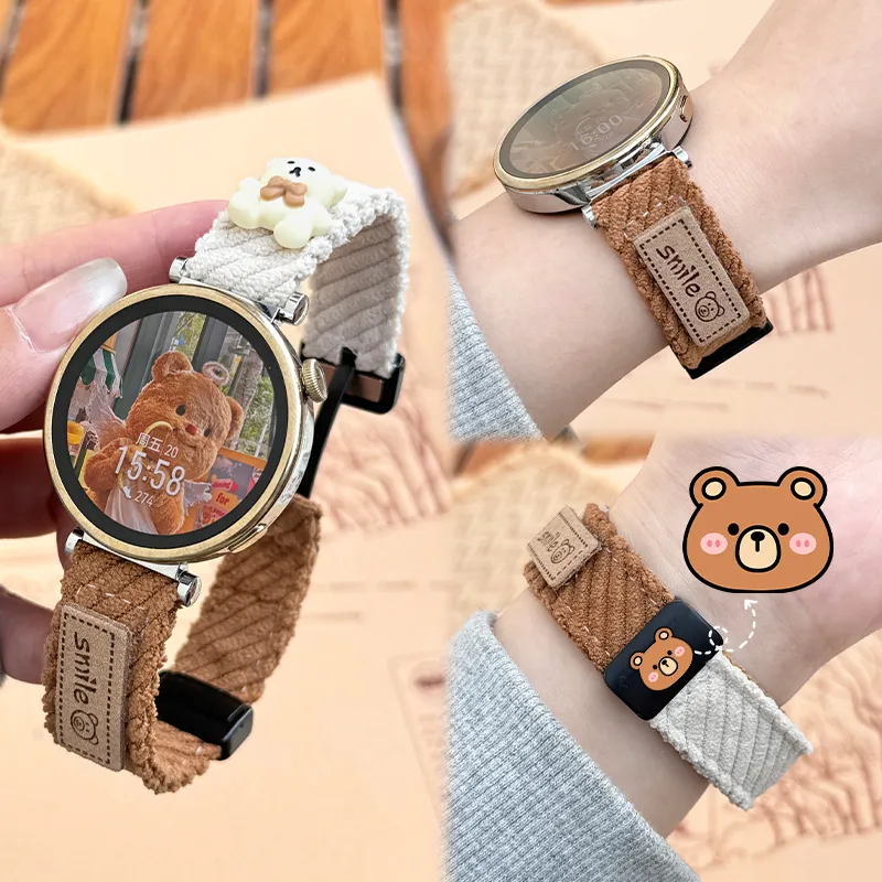 Mr. Strap Watch Band Huawei Compatibility Fabric Material-2