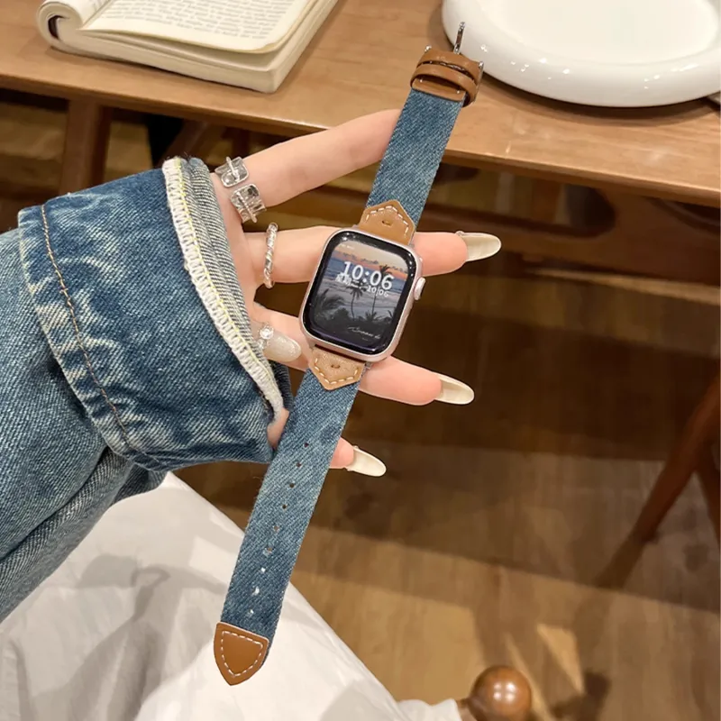 Mr. Strap Watch Band Apple Compatibility Canvas Material-5