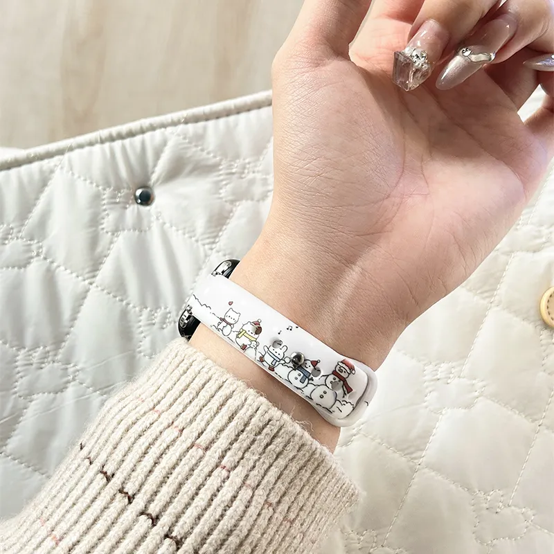 Mr. Strap Watch Band Xiaomi Red Beige Compatibility Silicone Material-3