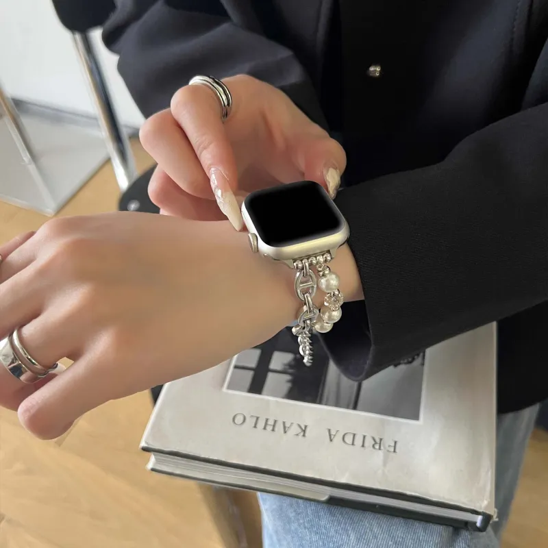Mr. Strap Watch Band Apple Compatibility Pearl Material-2