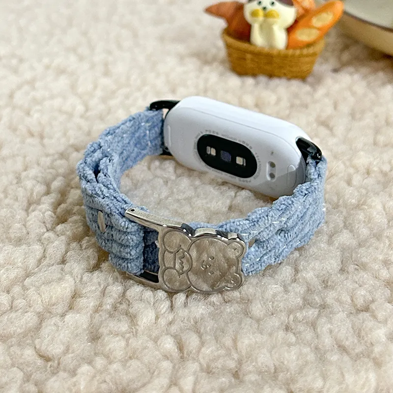 Mr. Strap Watch Band Xiaomi Compatibility Plush Material-4
