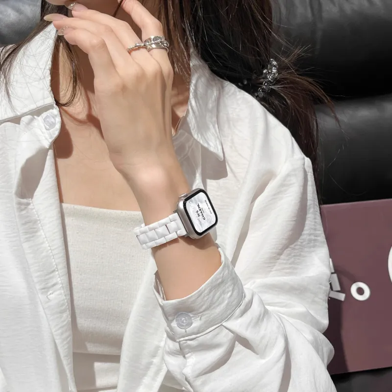 Mr. Strap Watch Band Apple Compatibility Ceramic Material-4