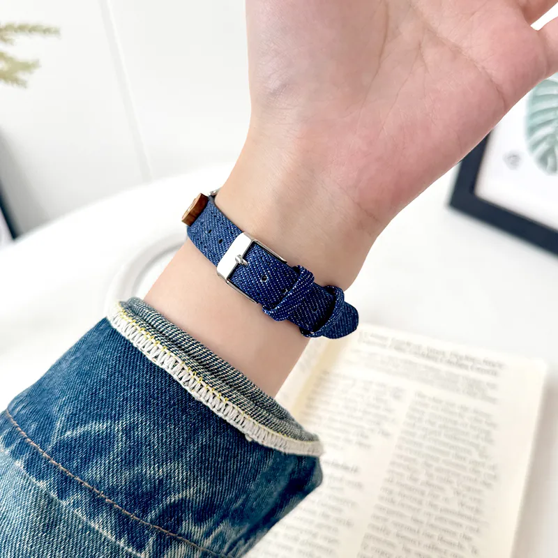 Mr. Strap Watch Bands Xiaomi Compatibility 185mm Denim Material-4