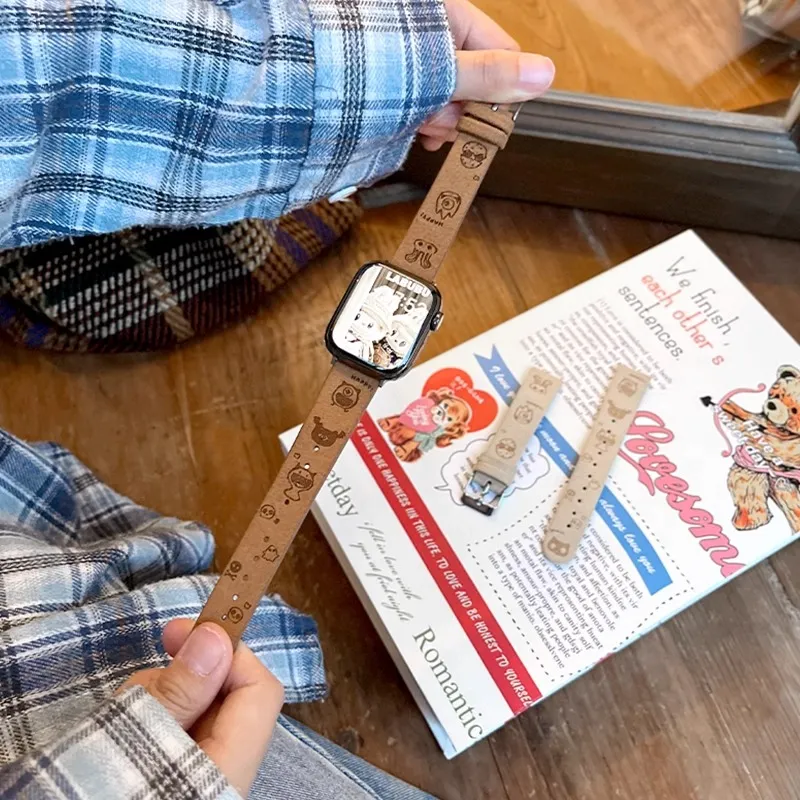 Mr. Strap Watch Band Apple Compatibility Suede Material-1