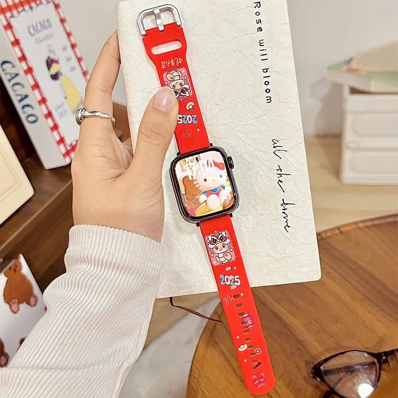 Mr. Strap Watch Band Apple Compatibility Silicone Material-4