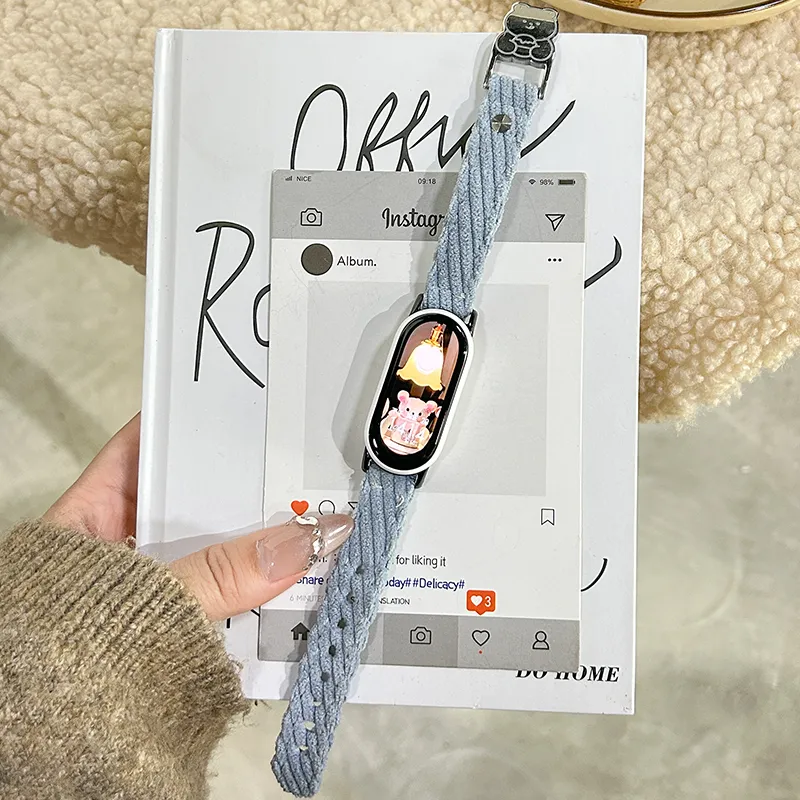 Mr. Strap Watch Band Xiaomi Compatibility Plush Material-3