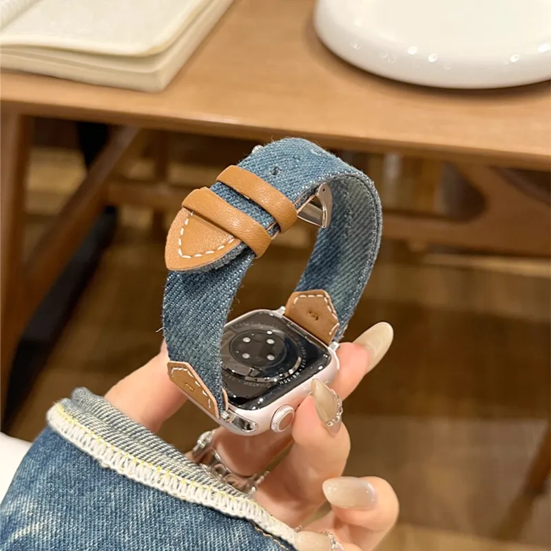 Mr. Strap Watch Band Apple Compatibility Canvas Material-7