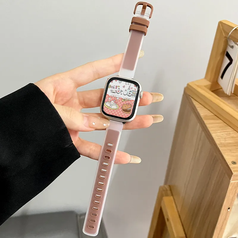 Mr. Strap Watch Band Apple Compatibility Silicone Material-2