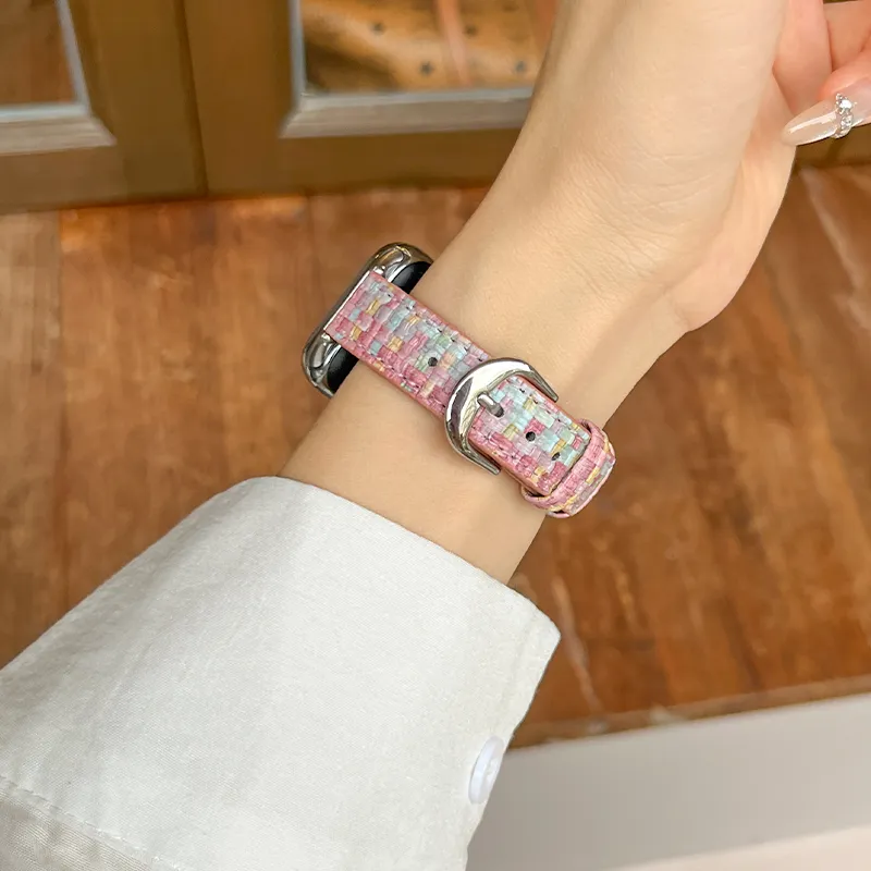 Mr. Strap Watch Band Xiaomi Red Beige Compatibility Leather-1