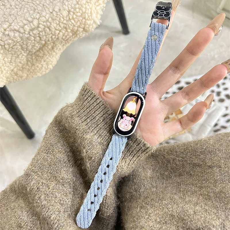 Mr. Strap Watch Band Xiaomi Compatibility Plush Material-2