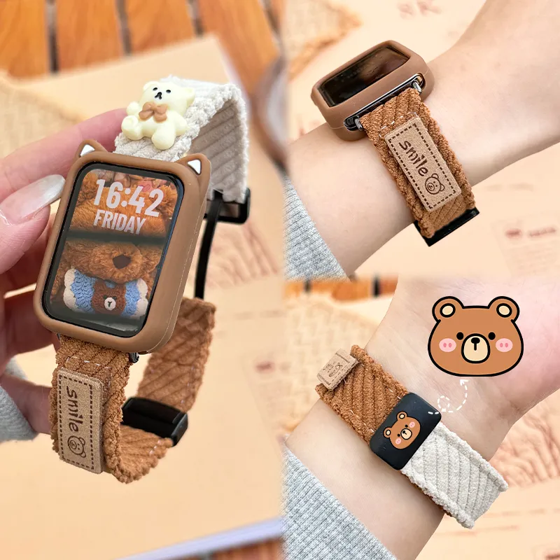 Mr. Strap Xiaomi Compatibility Watch Band Corduroy Material-1