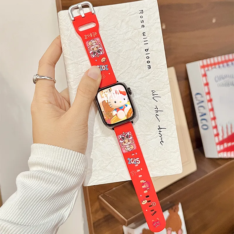 Mr. Strap Watch Band Apple Compatibility Silicone Material-2