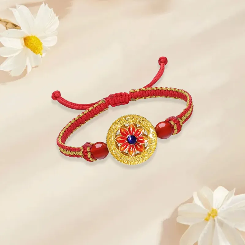 Old Qingyun Silver Building Gold Bracelet Unisex-2