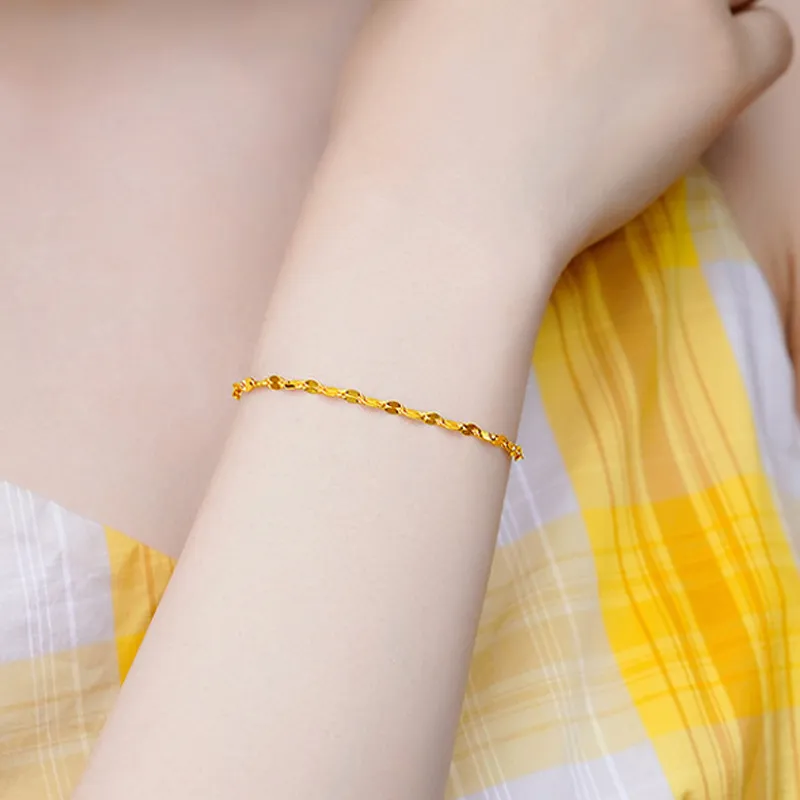 Old Qingyun Silver Building Gold Bracelet Women's-4