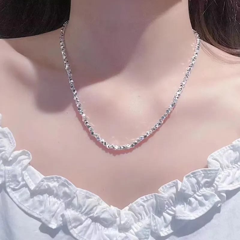 Old Qingyun Silver Building Sterling Silver 990 Necklaces Women's-5