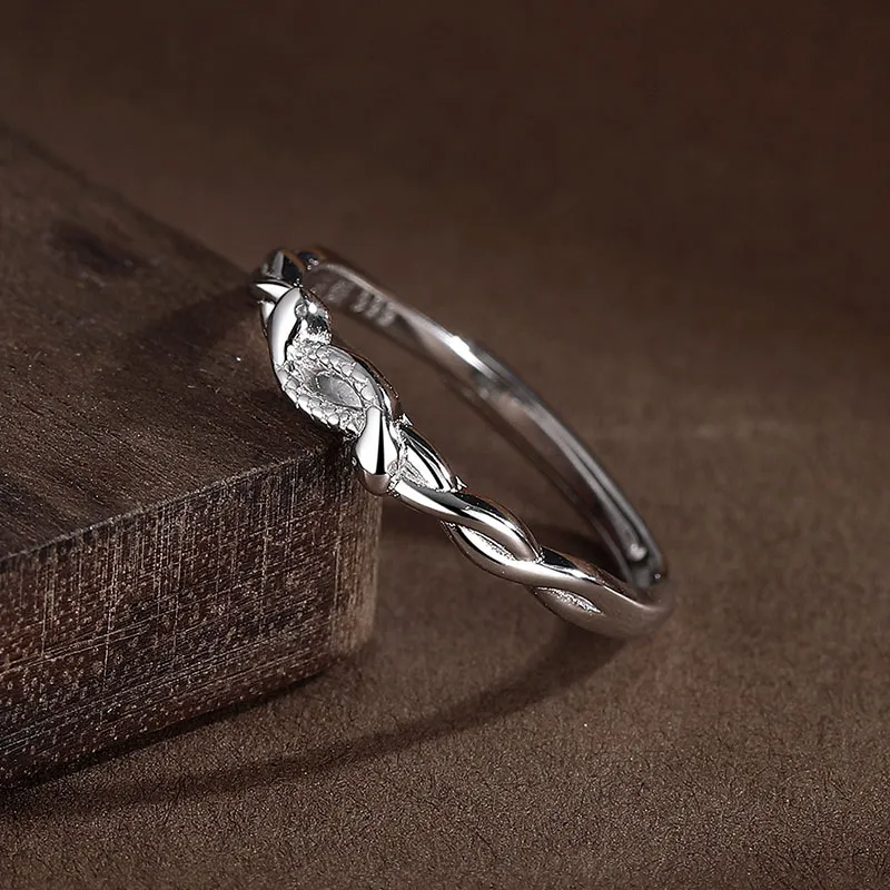 Old Qingyun Silver Building S990 Silver Rings Unisex-2