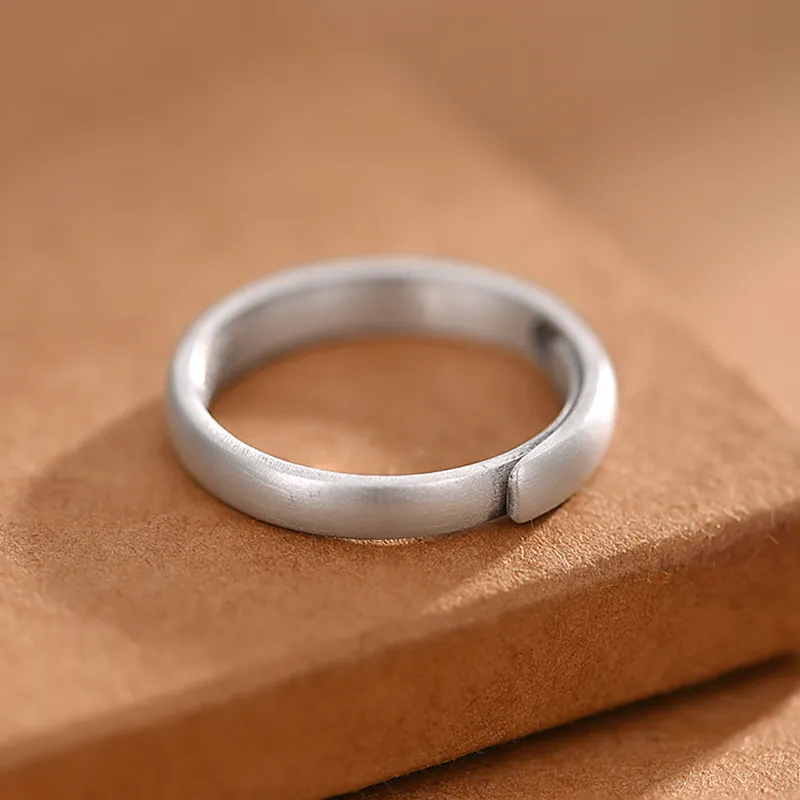 Old Qingyun Silver Building 999 Fine Silver Rings Unisex-1
