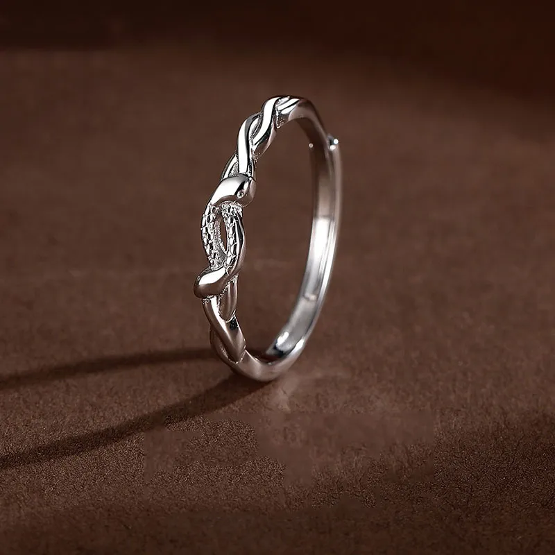 Old Qingyun Silver Building S990 Silver Rings Unisex-1