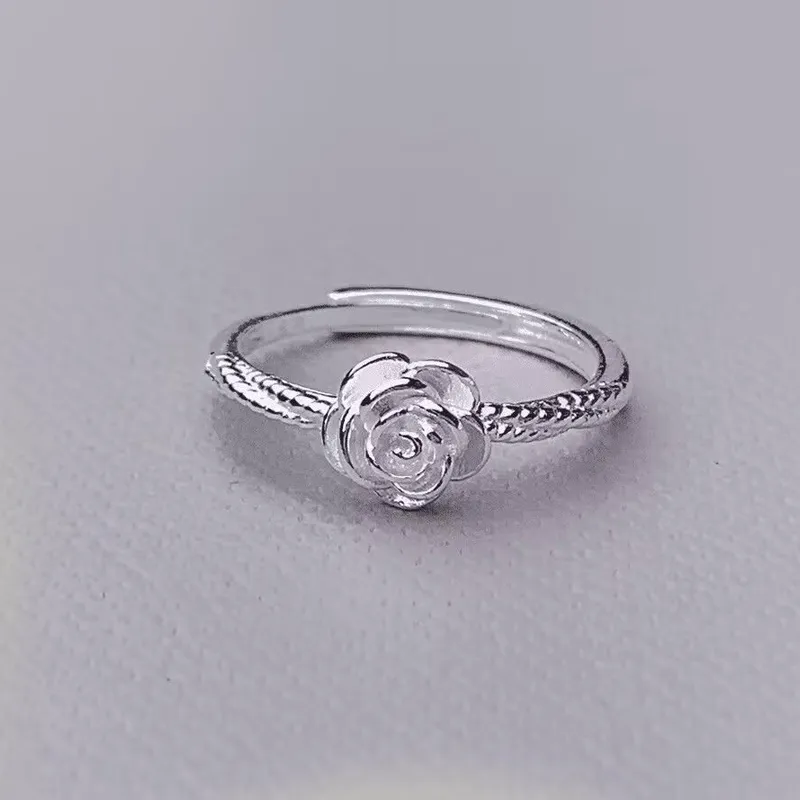 Old Qingyun Silver Building 999 Fine Silver Rings Women's-3
