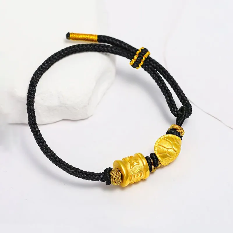 Old Qingyun Silver Building Gold Bracelet Unisex-2