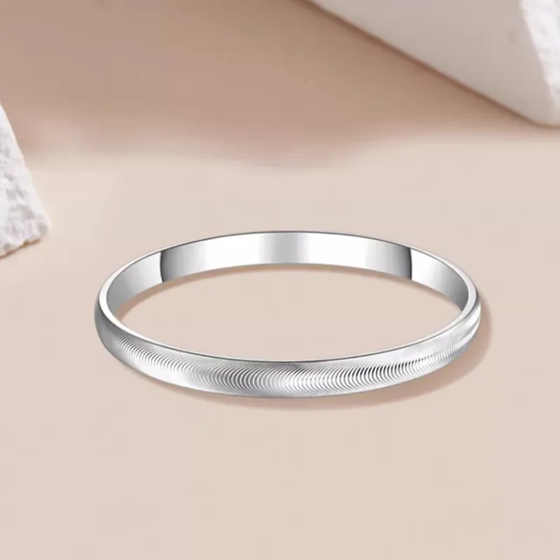 Old Qingyun Silver Building 999 Fine Silver Bangles Women's-2