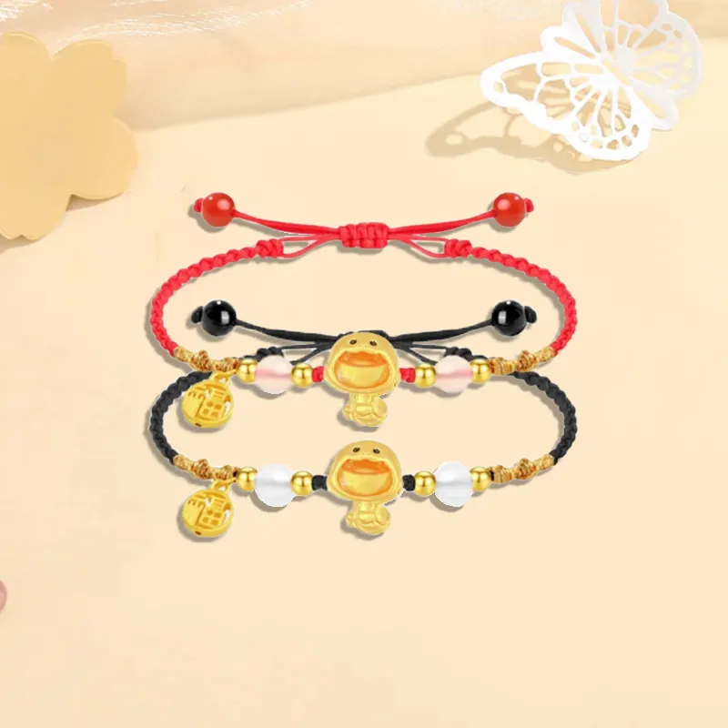 Old Qingyun Silver Building Gold Bracelet Unisex-2
