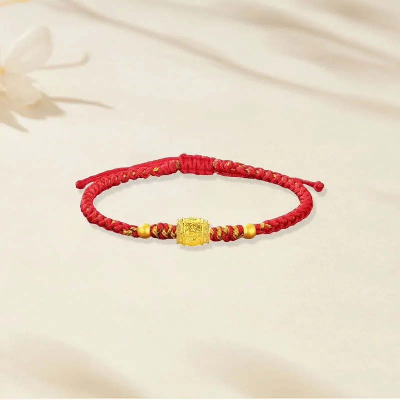 Old Qingyun Silver Building Gold Bracelet Unisex-1