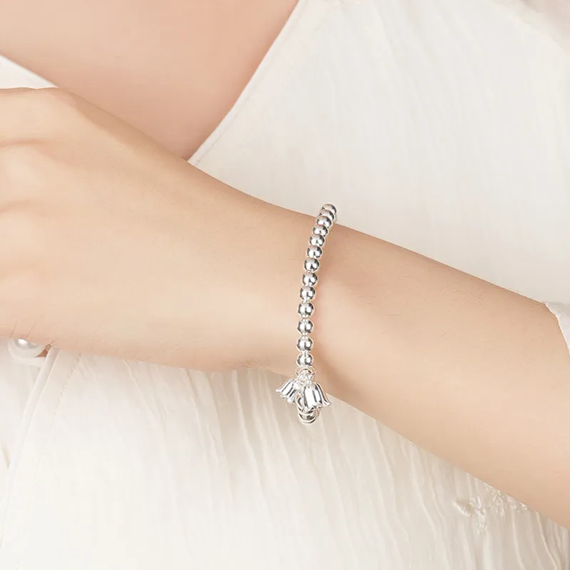 Old Qingyun Silver Building 999 Fine Silver Bracelets Women's-6